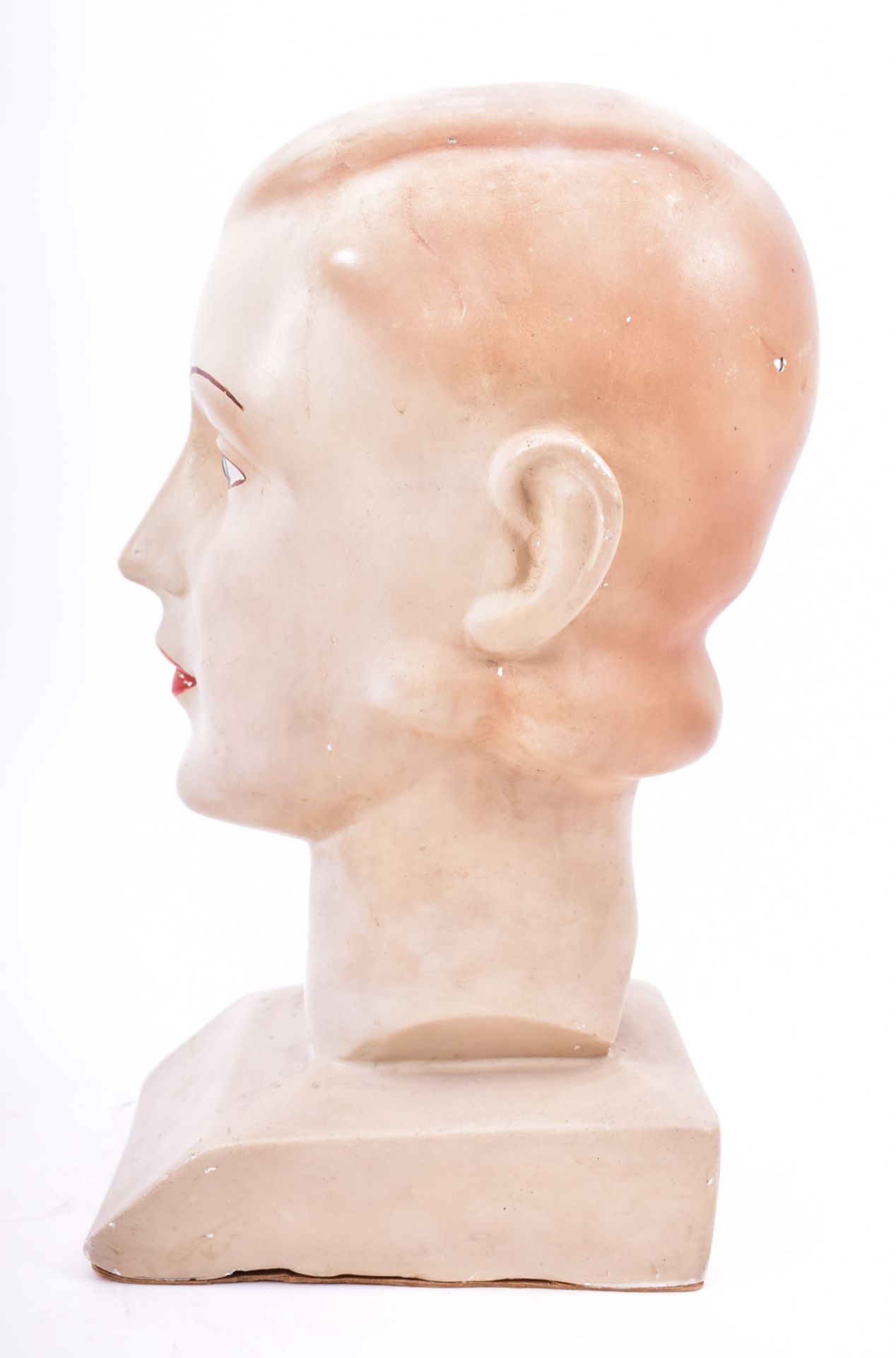 VINTAGE 1930S ART DECO SHOP POINT OF DISPLAY MANNEQUIN HEAD - Image 3 of 6