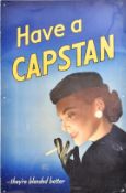 VINTAGE ADVERTISING - CAPSTAN - 1950S TIN ADVERTISEMENT SIGN
