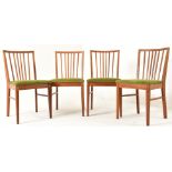 PETER HAYWARD - VANSON - FOUR RETRO TEAK DINING CHAIRS