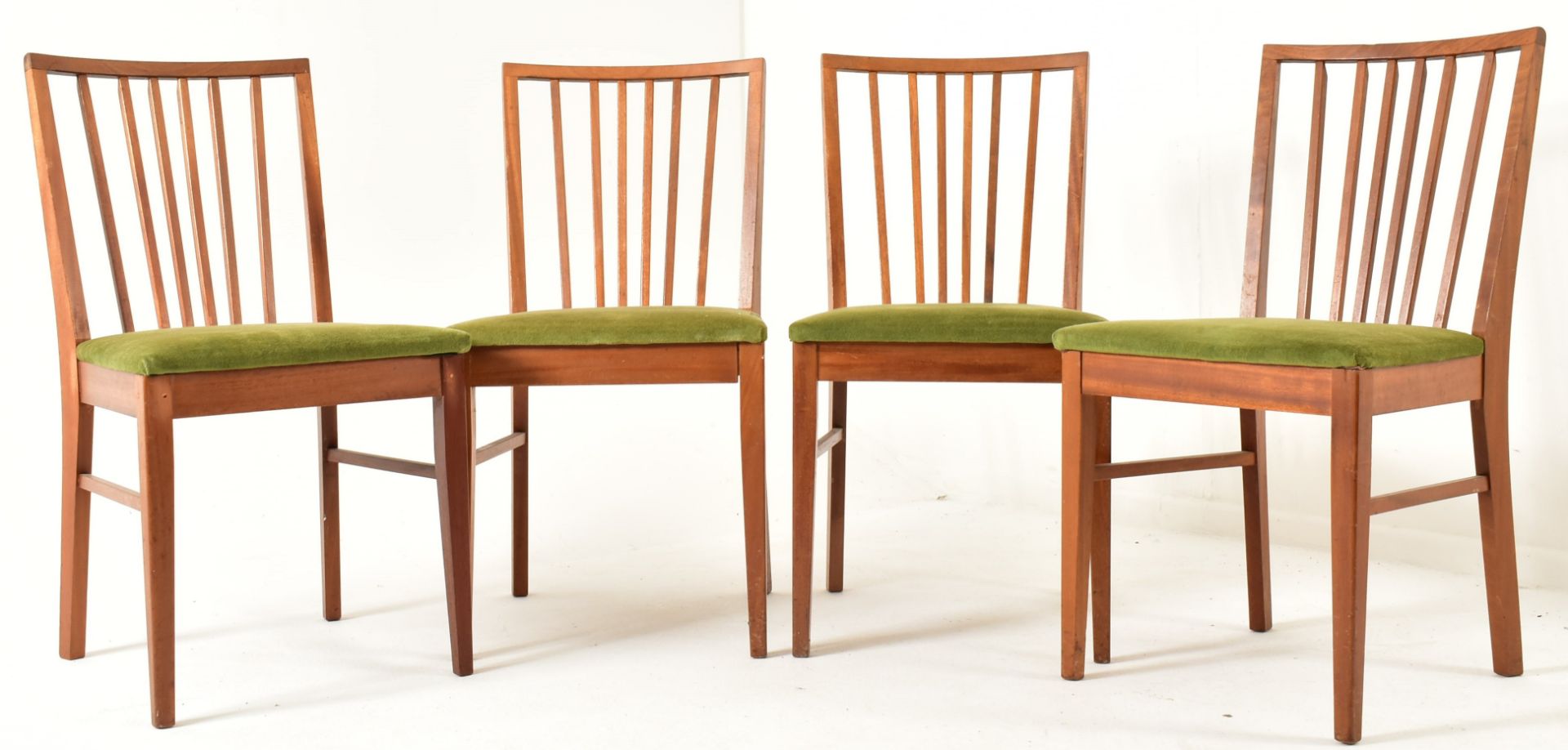 PETER HAYWARD - VANSON - FOUR RETRO TEAK DINING CHAIRS