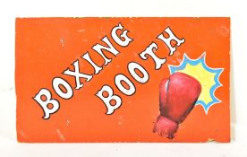 BOXING BOOTH - 20TH CENTURY PAINTED WOODEN PANEL