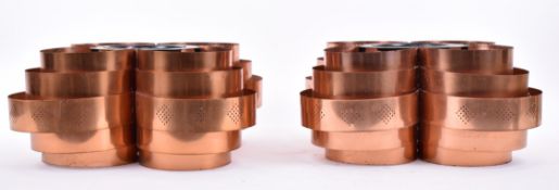 WERNER SCHOU X CORONELL - PAIR OF 1970S COPPER CEILING LIGHTS