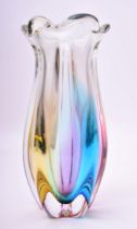 MANNER OF FRANTISEK ZEMEK 1960S CZECH HAND BLOWN GLASS VASE