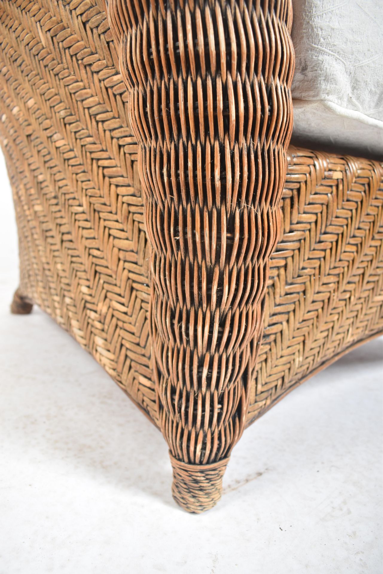 20TH CENTURY RATTAN AND WICKER CONSERVATORY ARMCHAIR - Image 5 of 6