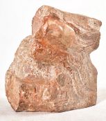 CONTEMPORARY HAND CHISELLED & POLISH PINK MARBLE SCULPTURE