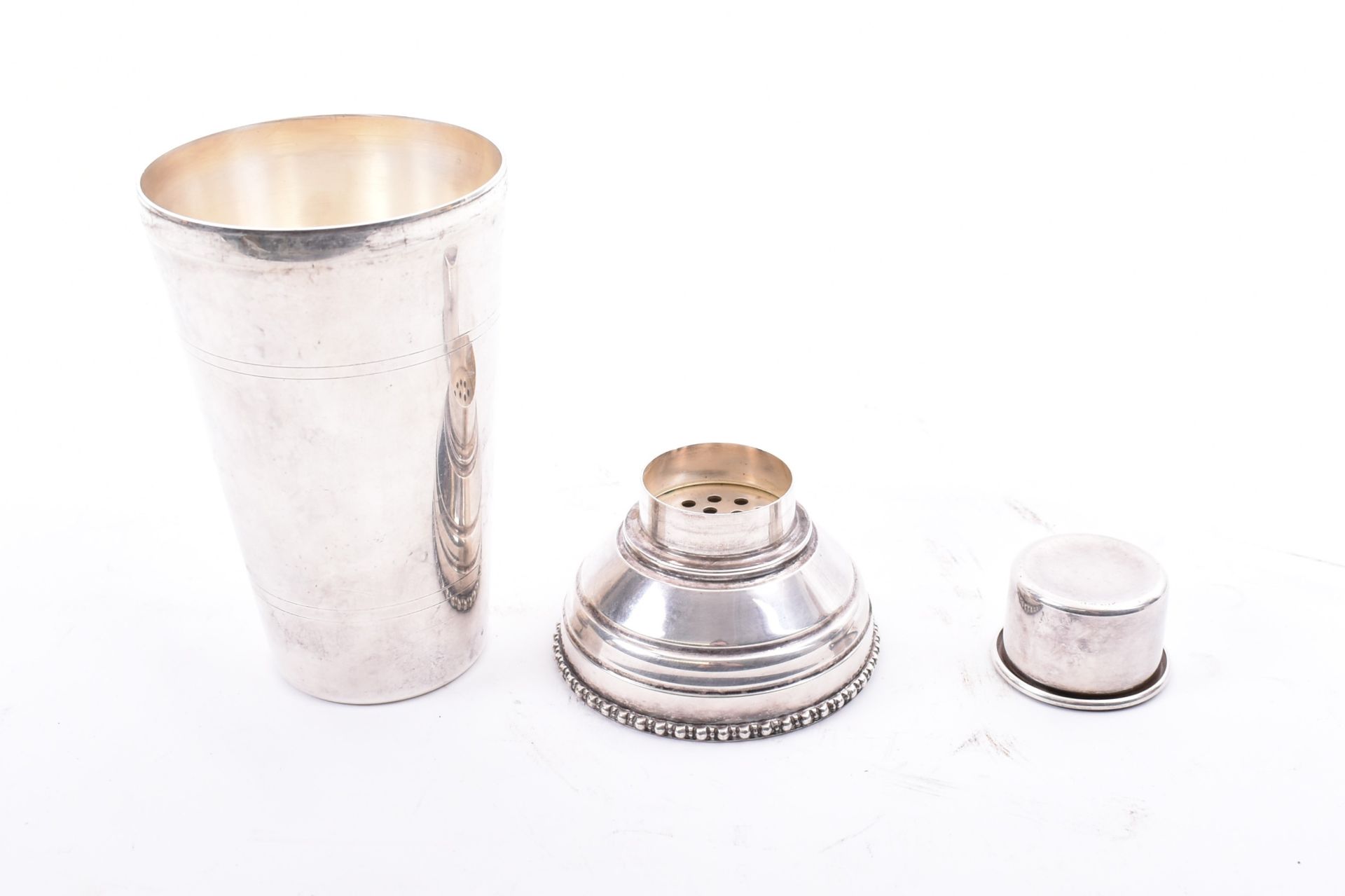1930s ART DECO SILVER PLATE COCKTAIL DRINKS SHAKER - Image 5 of 6
