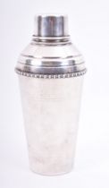 1930s ART DECO SILVER PLATE COCKTAIL DRINKS SHAKER