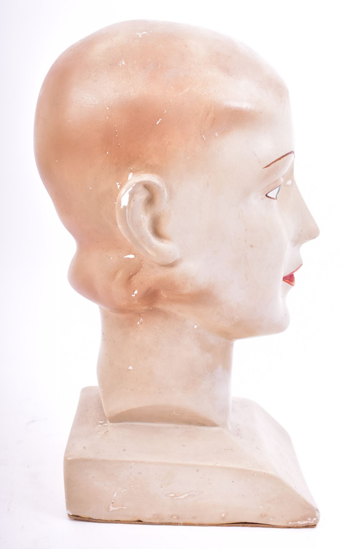 VINTAGE 1930S ART DECO SHOP POINT OF DISPLAY MANNEQUIN HEAD - Image 5 of 6