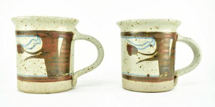 EDEN POTTERY - PAIR OF 20TH CENTURY STUDIO ART POTTERY CUPS