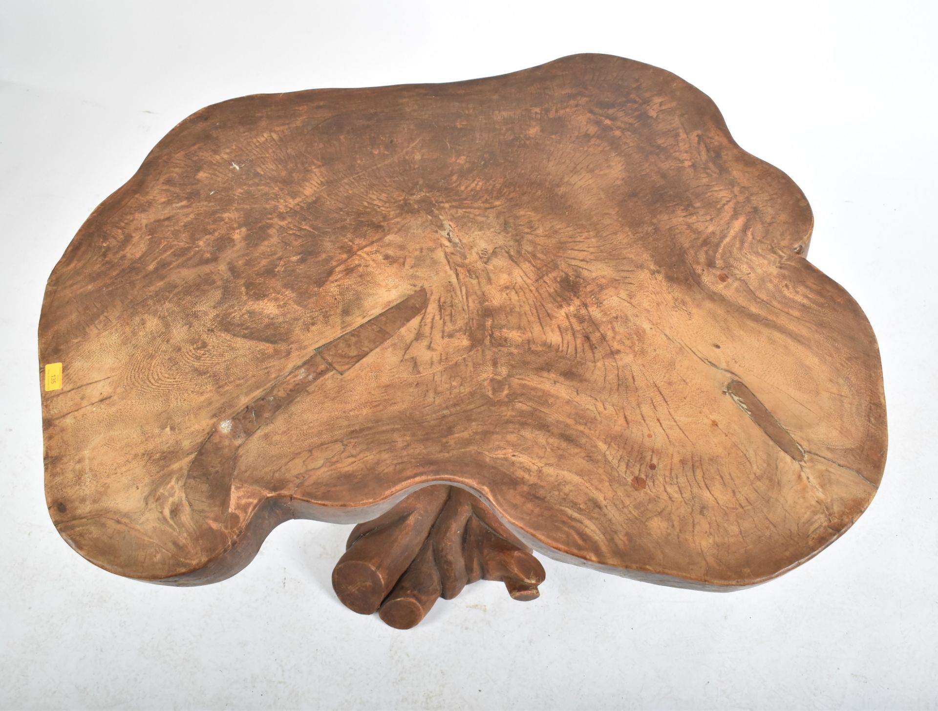 20TH CENTURY JAVA WOOD TREE ROOT SIDE OCCASIONAL TABLE - Image 4 of 8