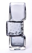 WHITEFRIARS - PEWTER DRUNKER BRICKLAYER 1960S GLASS VASE