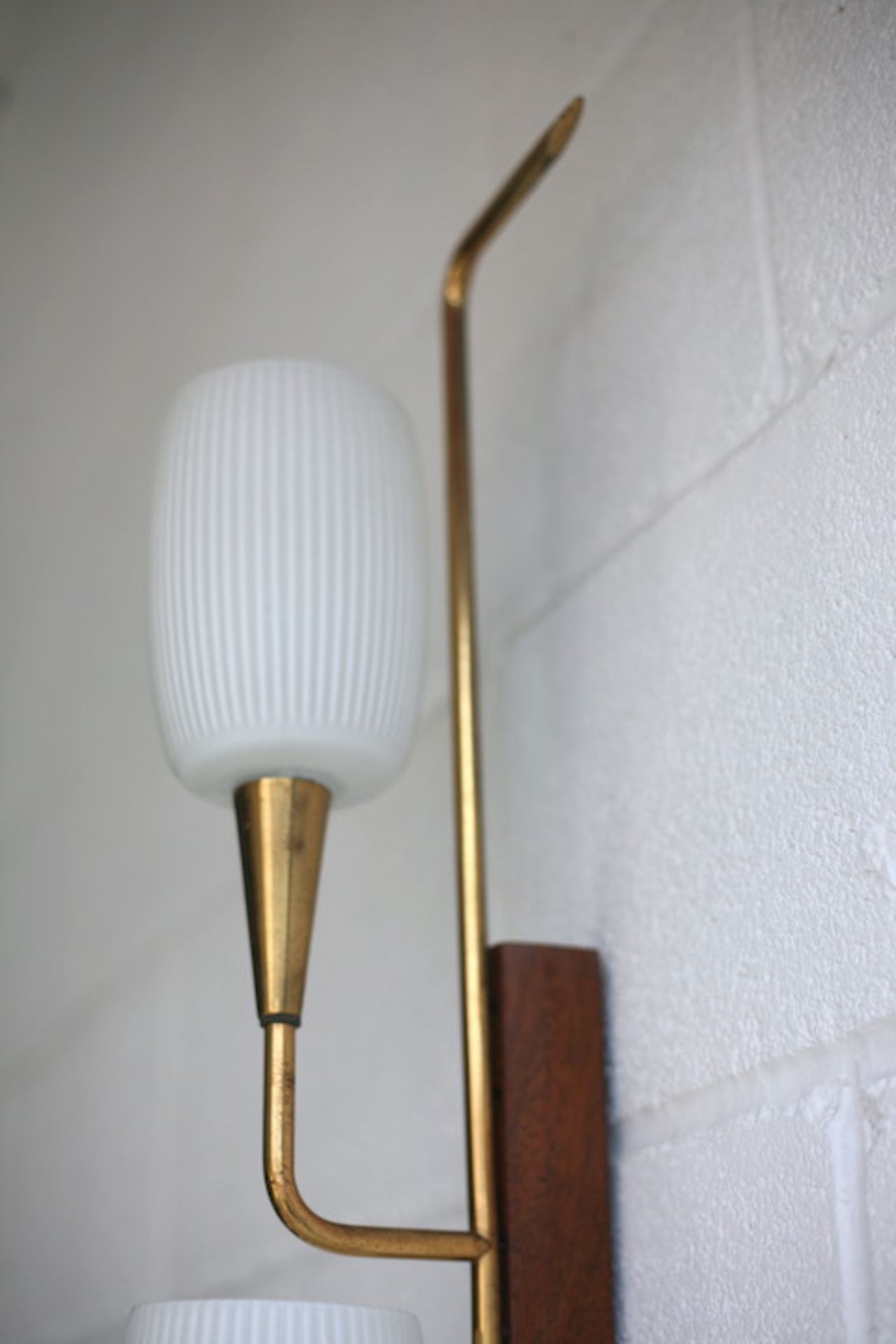 RETRO MID CENTURY 1950s TRIPLE FRENCH WALL LIGHT - Image 3 of 6