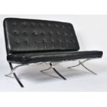 AFTER LUDWIG MIES - BARCELONA TWO SEATER SOFA