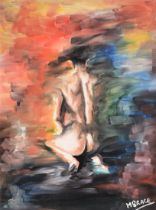 MICHAEL BRACE - NUDE 7 - 2012 OIL ON CANVAS PAINTING