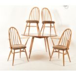 ERCOL FURNITURE - MID CENTURY DINING TABLE AND FOUR CHAIRS