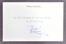 DR WHO & THE DALEKS - PETER CUSHING - AUTOGRAPH ON CARD