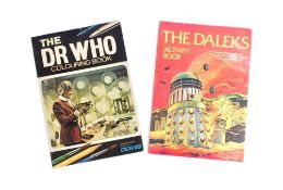 DOCTOR WHO - TWO VINTAGE ACTIVITY / COLOURING BOOKS