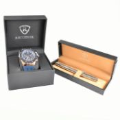 CASED MENS RUCKSTUHL WATCH & PEN