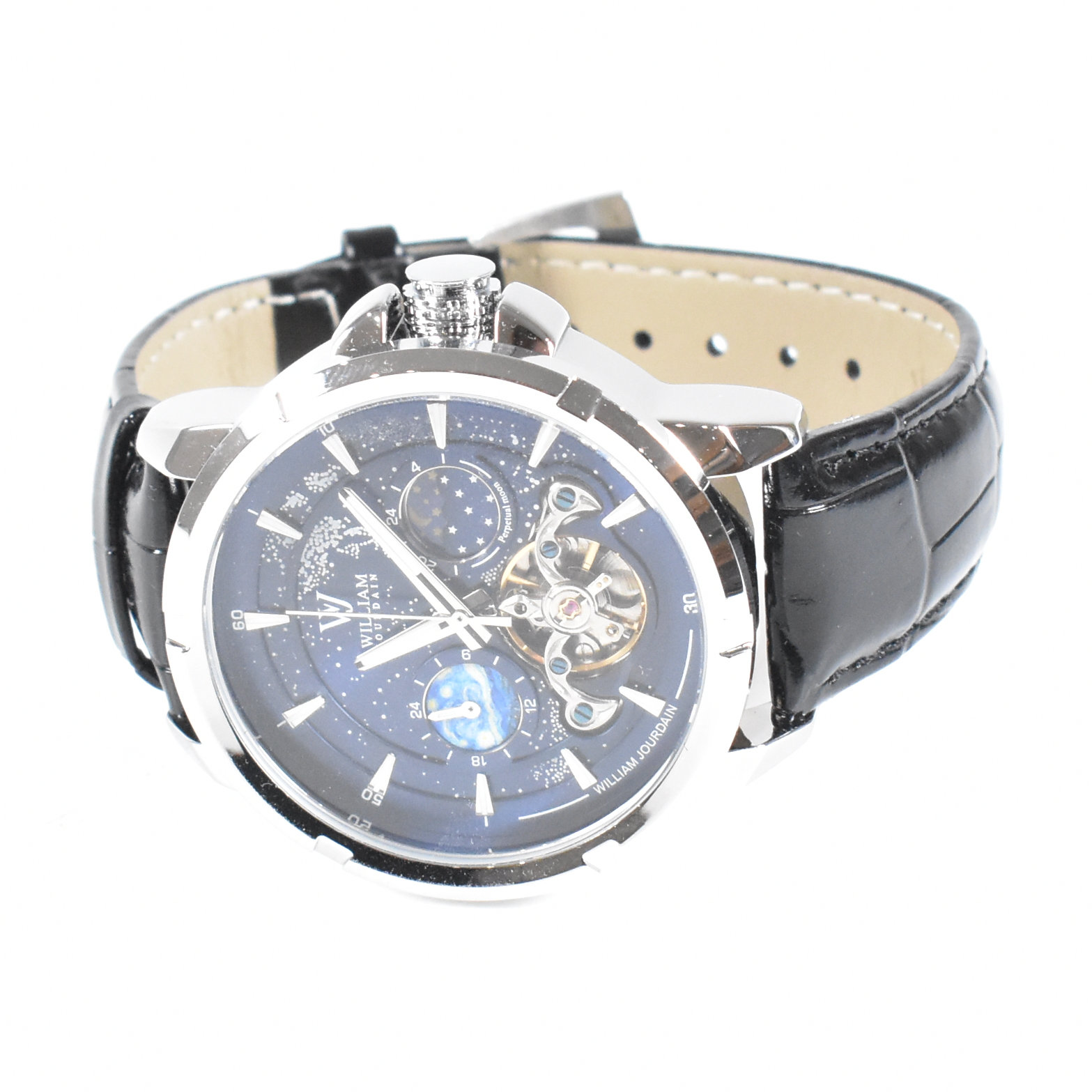 MENS CASED WILLIAM JOURDAIN AUTOMATIC WATCH - Image 5 of 7
