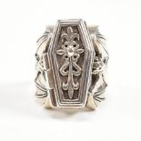 CONTEMPORARY 925 STERLING NOVELTY COFFIN RING