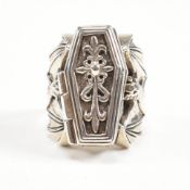 CONTEMPORARY 925 STERLING NOVELTY COFFIN RING