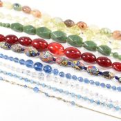 COLLECTION OF EARLY& MID CENTURY BEAD NECKLACES