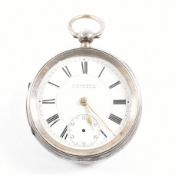 G AARONSON SILVER HALLMARKED OPEN FACE POCKET WATCH