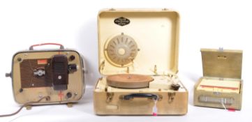 VINTAGE 1950'S PORTABLE DISC JOCKEY MAJOR WITH RADIO & PROJECTOR