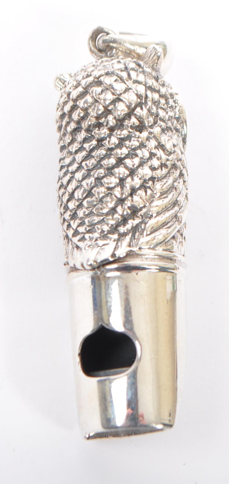 SILVER STAMPED STERLING 925 OWL WHISTLE - Image 3 of 5