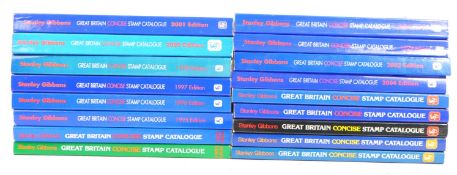 SEVENTEEN STANLEY GIBBONS CONCISE STAMP CATALOGUES - 1988-2004