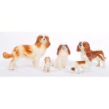 COLLECTION OF FIVE MID CENTURY CERAMIC DOGS BY BESWICK / SYLVAC
