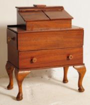 20TH CENTURY RETRO SEWING BOX TEAK WHATNOT STAND