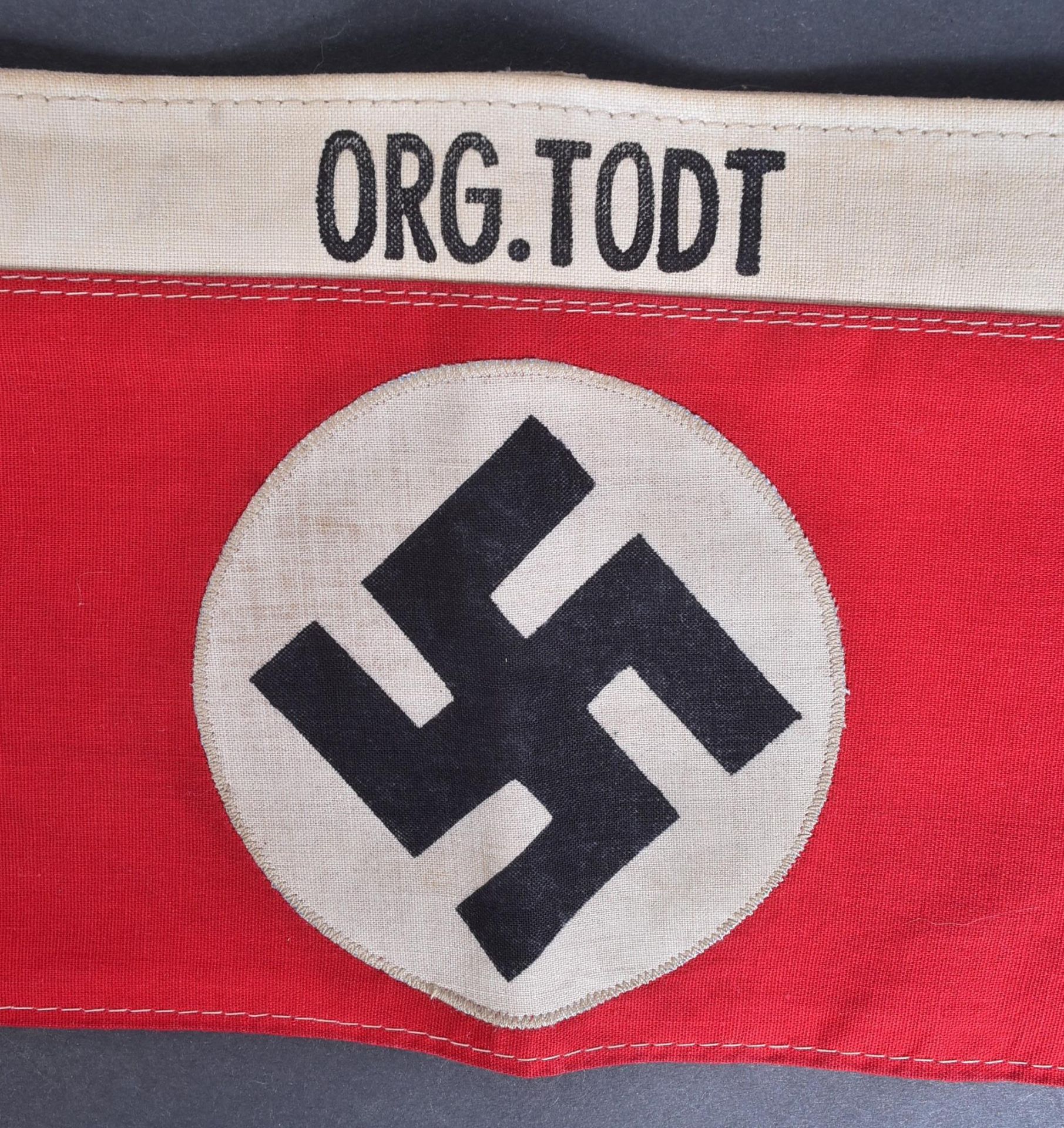 WWII SECOND WORLD WAR GERMAN ORG TODT ARMBAND - Bild 2 aus 3