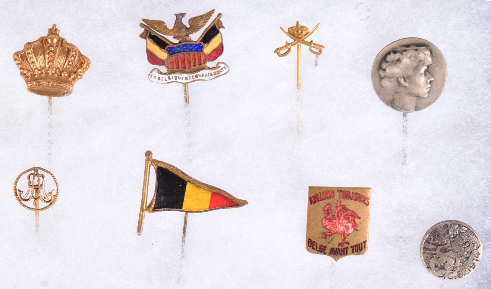 COLLECTION OF ASSORTED BELGIUM STICK PINS - Bild 3 aus 6