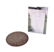 WWI FIRST WORLD WAR DEATH MEMORIAL PLAQUE MEDAL