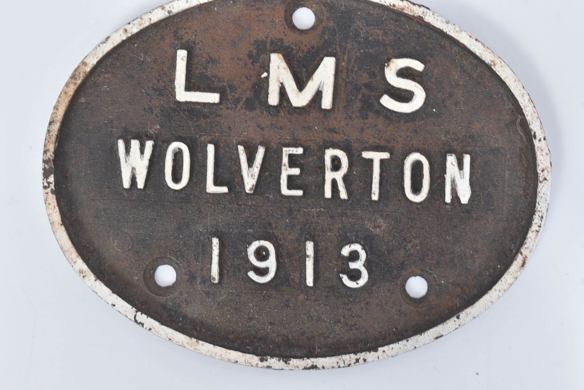 RAILWAYANA - CAST IRON SIGN - LMS WOLVERHAMPTON - Bild 2 aus 4