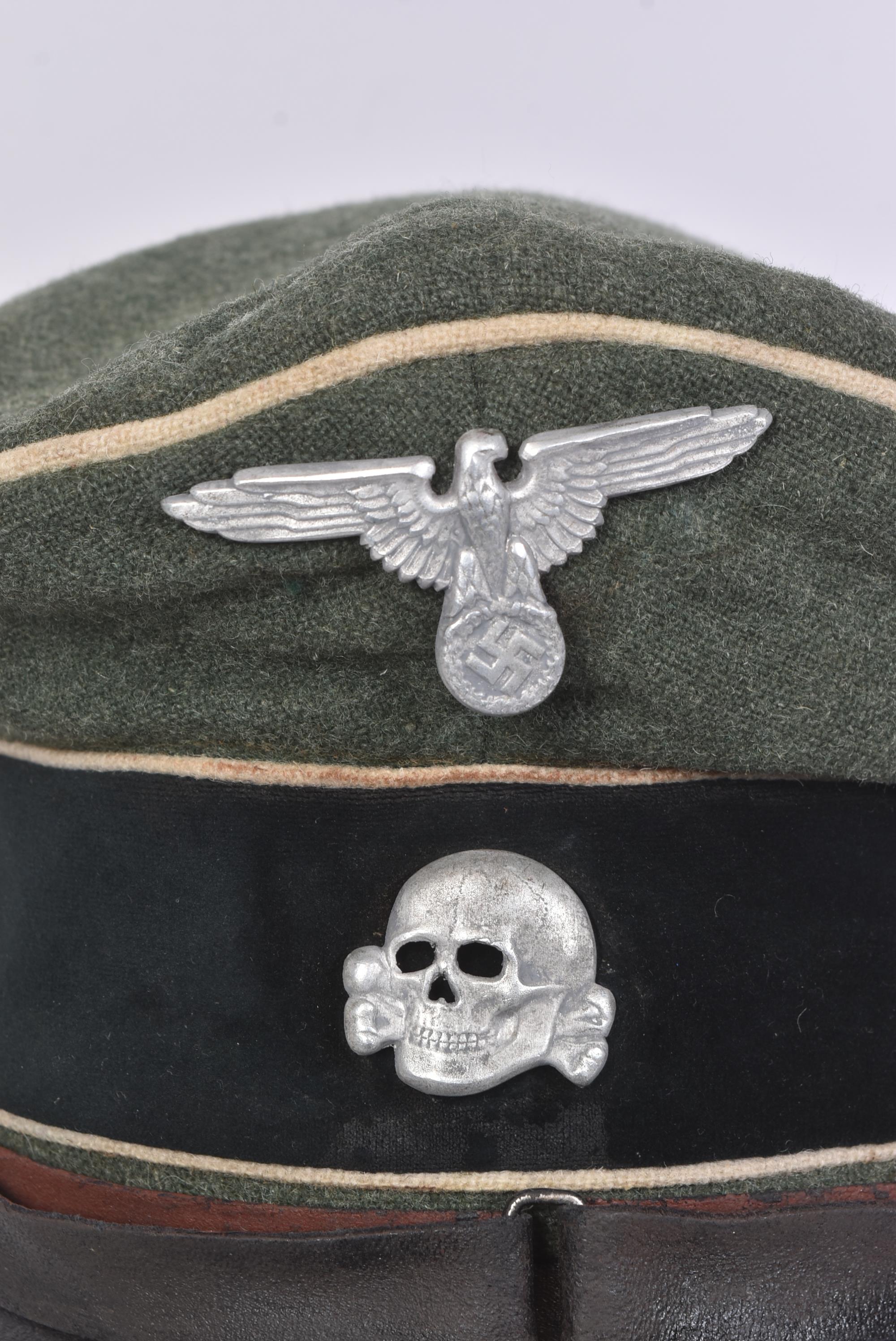WWII SECOND WORLD WAR GERMAN WAFFEN SS CAP - Image 3 of 5