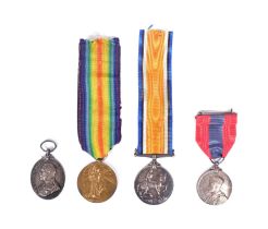 WWI FIRST WORLD WAR MEDALS - 8TH BATTALION LONDON REGIMENT