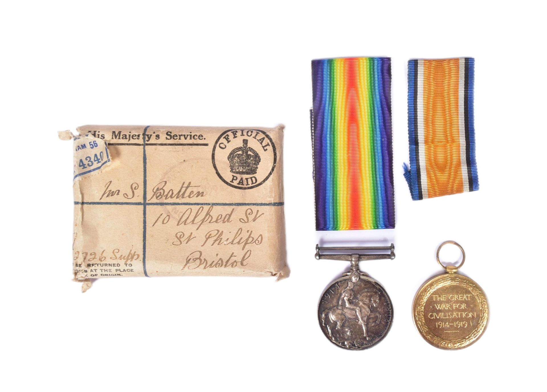 WWI FIRST WORLD WAR MEDAL PAIR - LABOUR CORPS