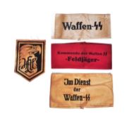 COLLECTION OF WWII SECOND WORLD WAR GERMAN ARMBANDS
