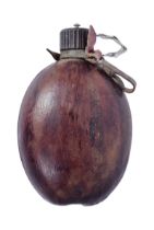 WWII SECOND WORLD WAR GERMAN TROPICAL HUSK COVERED WATER BOTTLE
