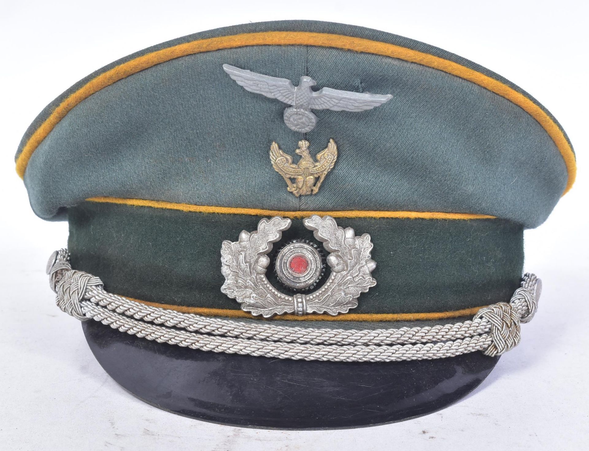 WWII SECOND WORLD WAR GERMAN CAVALRY OFFICERS VISOR CAP - Bild 2 aus 5