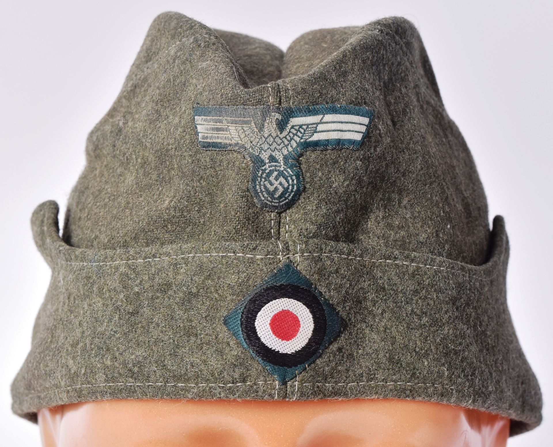 WWII SECOND WORLD WAR GERMAN ARMY OVERSEAS SIDE CAP - Bild 3 aus 10