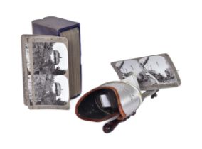 EARLY 20TH CENTURY STEREOSCOPE VIEWER WITH GREAT WAR SLIDES