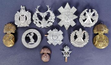 COLLECTION OF SCOTTISH INTEREST UNIFORM CAP BADGES