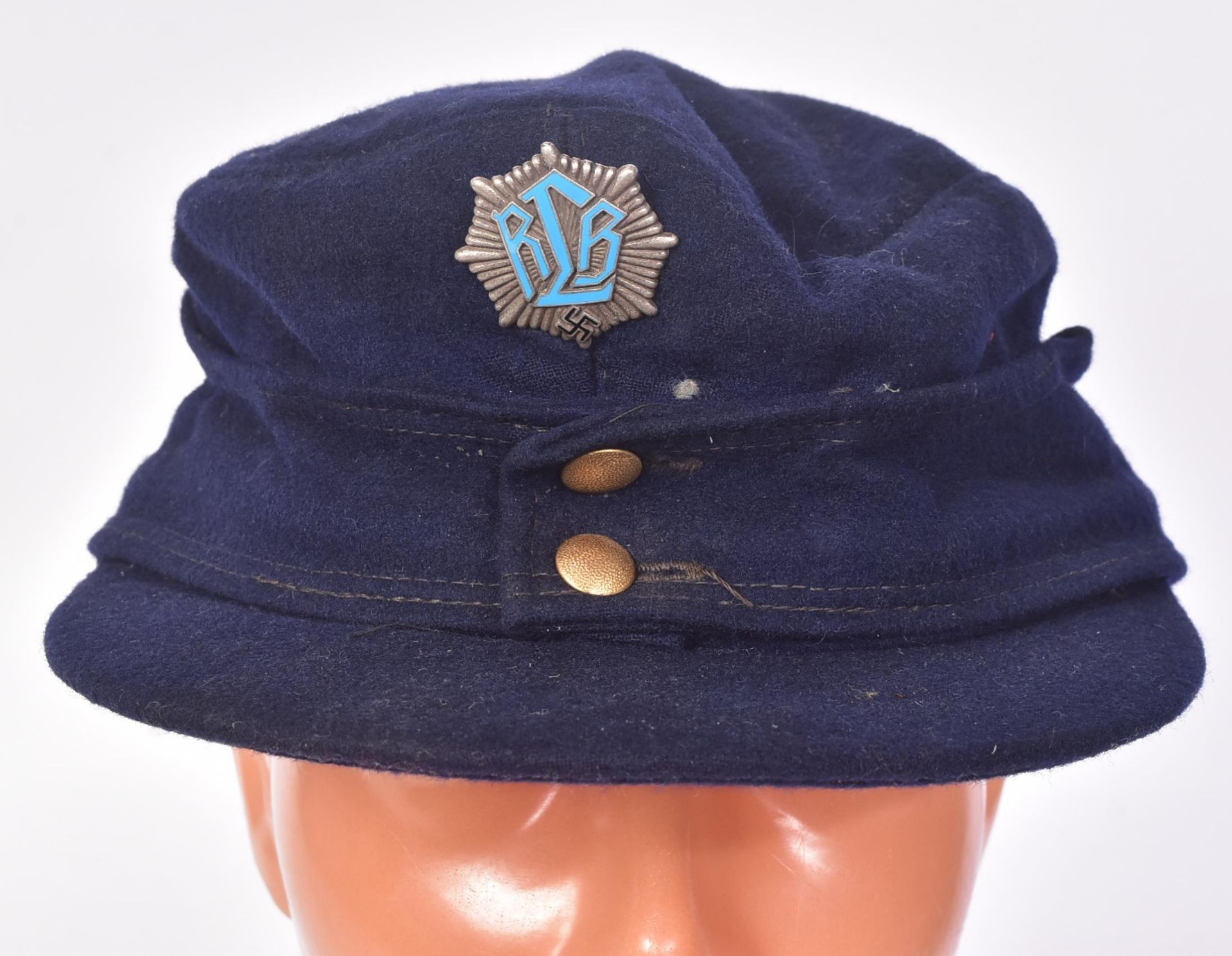 WWII SECOND WORLD WAR GERMAN AIR RAID WARDENS CAP - Bild 2 aus 5