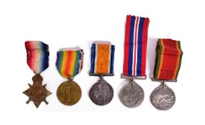 WWI FIRST & WWII MEDAL GROUP - SERGEANT IN THE MACHINE GUN CORPS