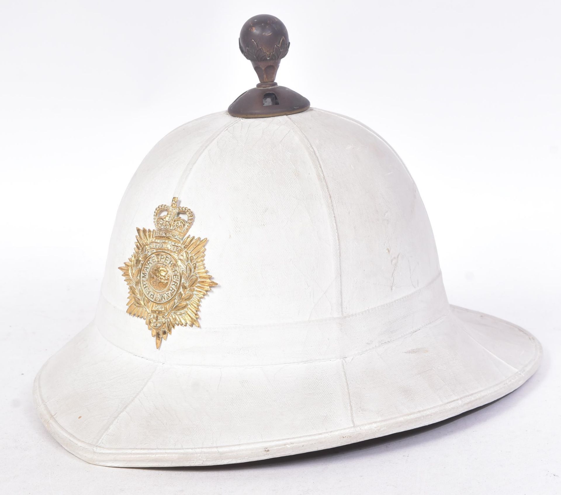 POST WAR 1960 DATED ROYAL MARINES BAND PITH HELMET - Bild 2 aus 5