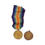 SOUTH AFRICAN SERVICE CORPS WWI VICTORY MEDAL + ANOTHER