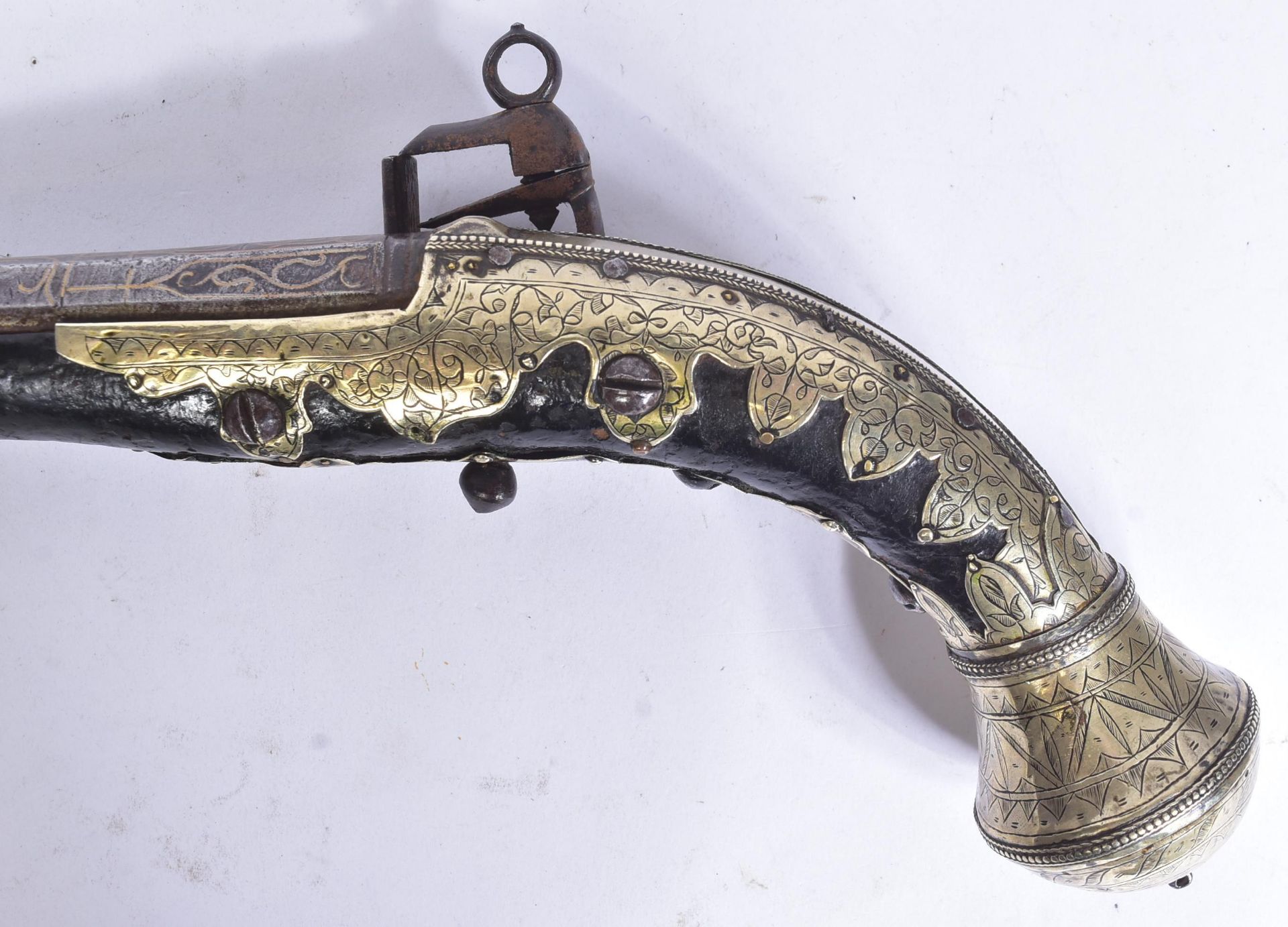 19TH CENTURY OTTOMAN EMPIRE FLINTLOCK PISTOL - Bild 4 aus 7